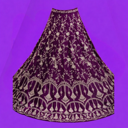 Elegant purple bridal lehenga