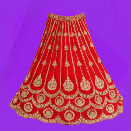 Elegant Red lehenga with embroidery